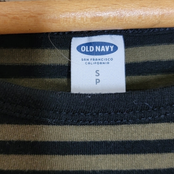 Old Navy | Olive Green & Black Striped Tank Dress Size Small - Picture 3 of 6